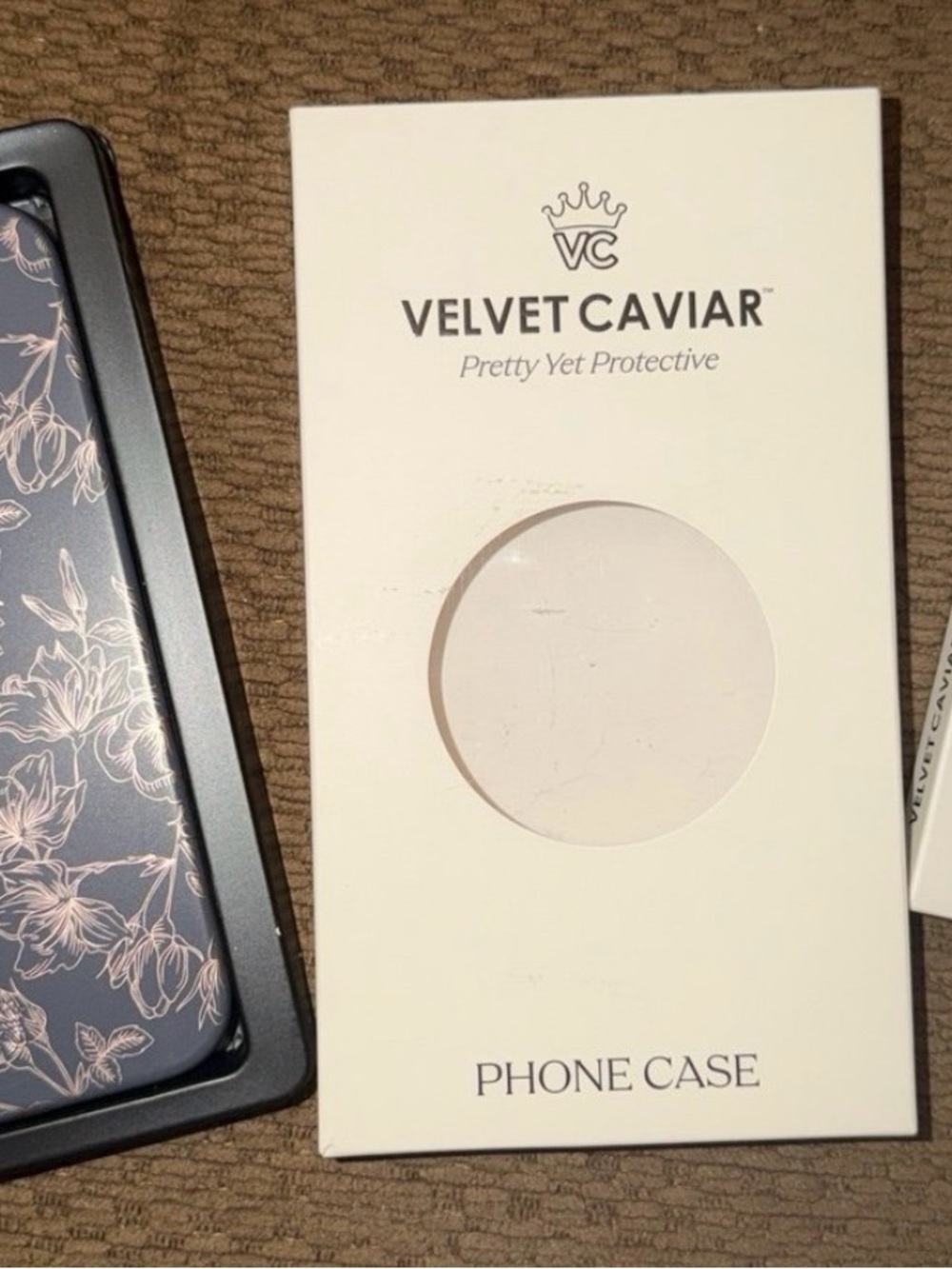 Velvet Caviar Navy Floral Phone Case with Pink Accents  IPHONE 14 PLUS
